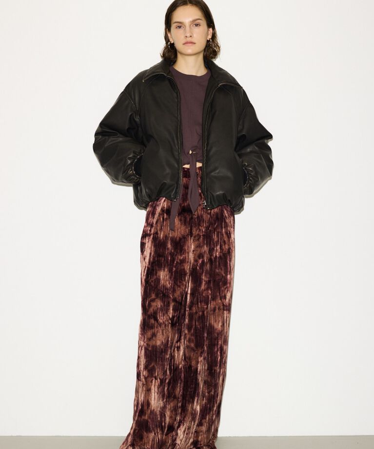 SLY「VELOURS WRINKLE TUCK パンツ」|その他|BRN