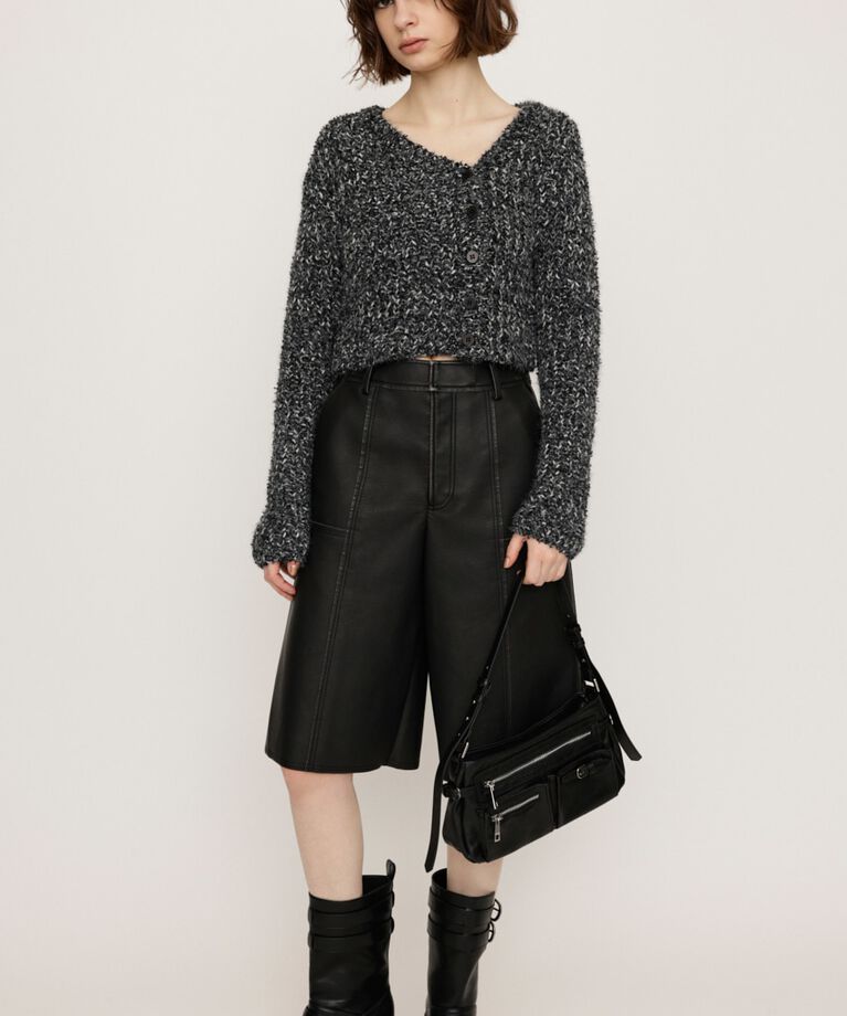 SLY「TAPE YARN SLANT NECK カーディガン」|ニット・セーター|