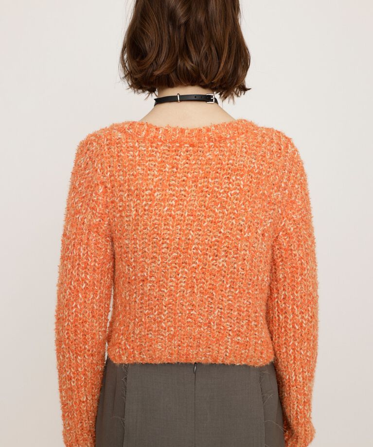 SLY「TAPE YARN SLANT NECK カーディガン」|ニット・セーター|
