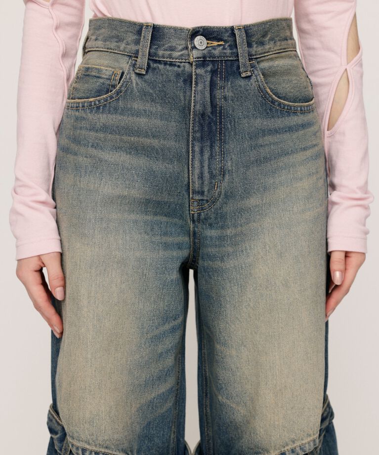 SLY「J／W KNEE DENIM パンツ」|デニム|