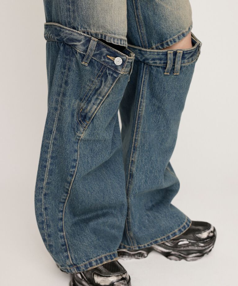 SLY「J／W KNEE DENIM パンツ」|デニム|