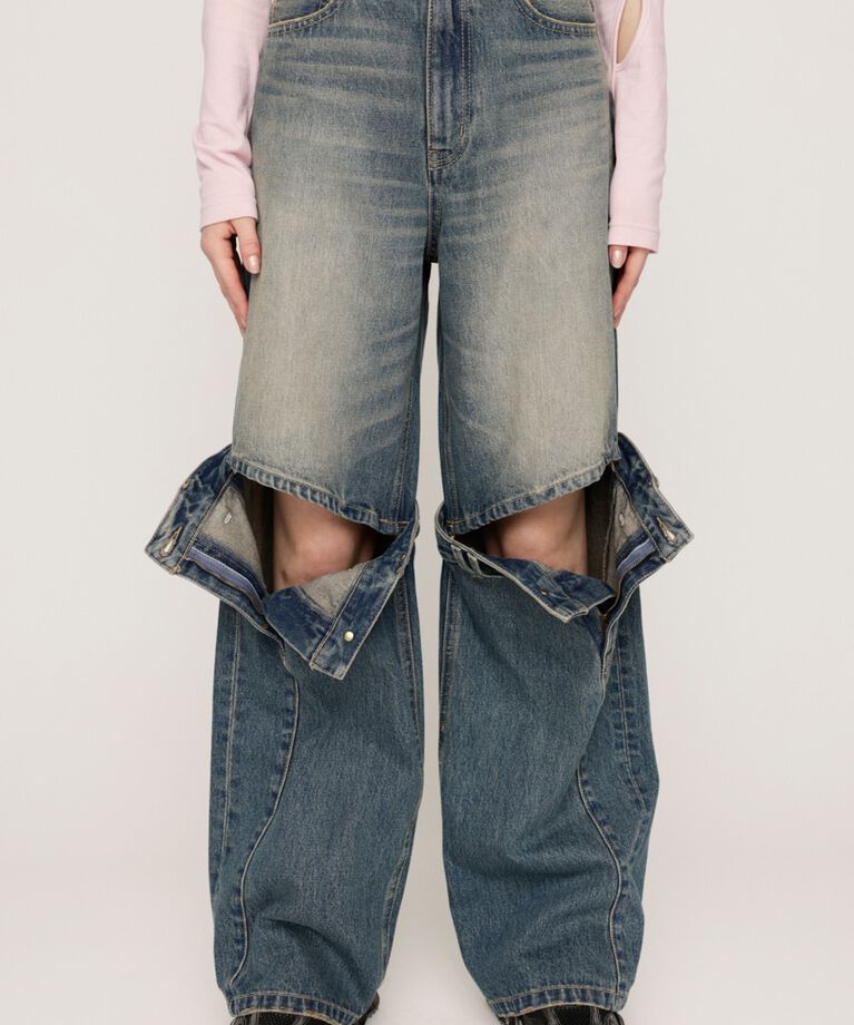 SLY「J／W KNEE DENIM パンツ」|デニム|