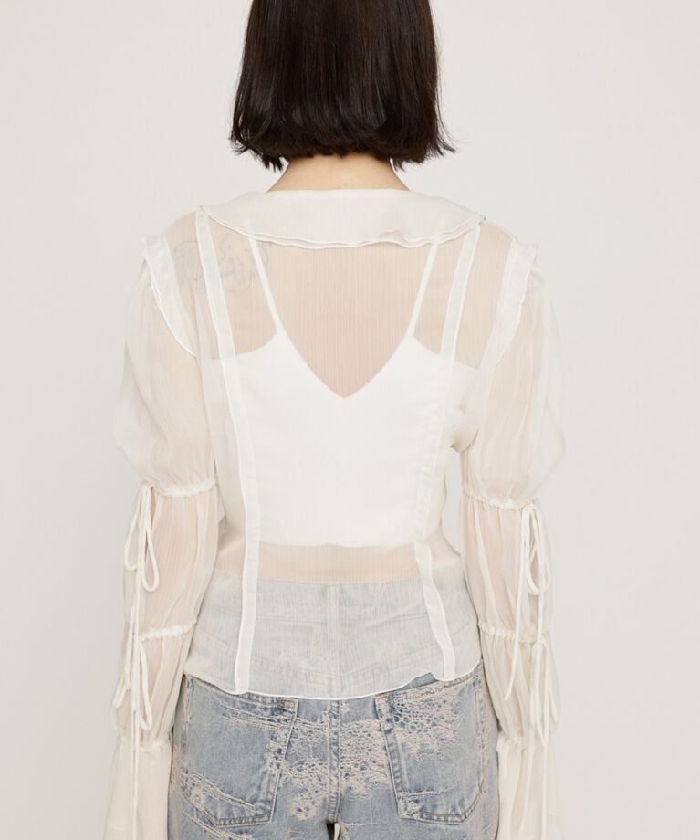 SLY「BLEEDING SHEER DUMPLING ブラウス」|シャツ・ブラウス|