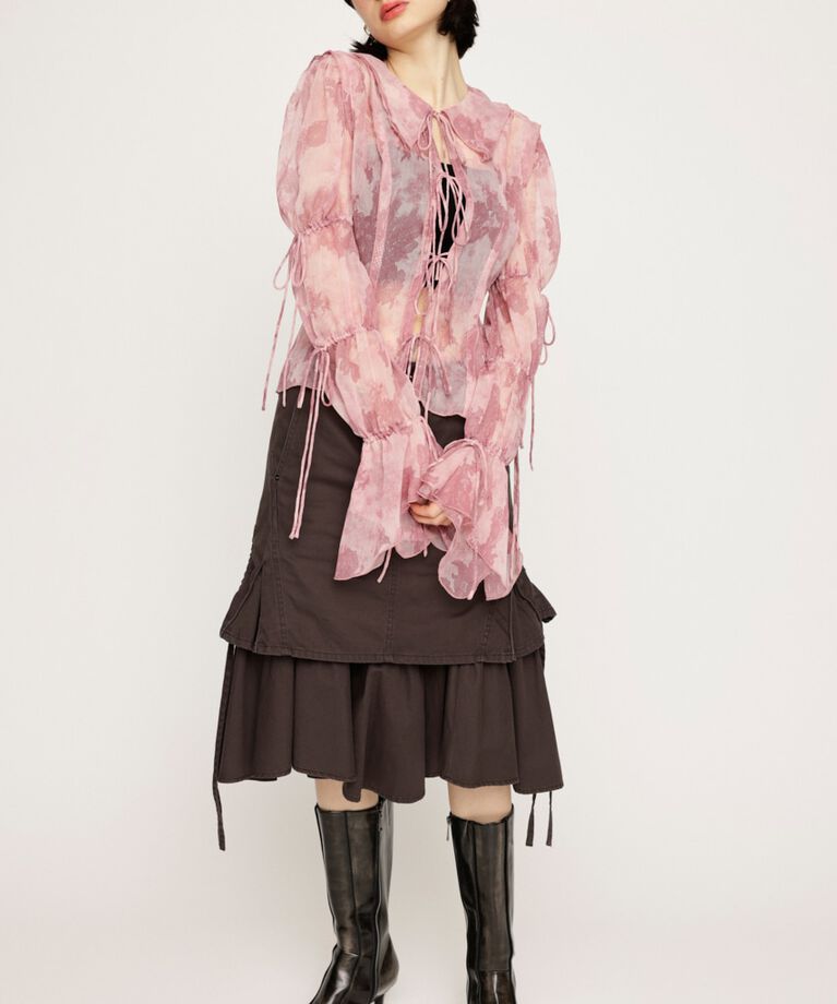 SLY「BLEEDING SHEER DUMPLING ブラウス」|シャツ・ブラウス|