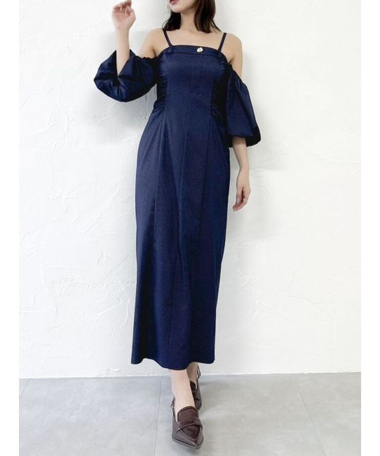 dazzlin「スラックスディテールバルーンワンピース」|ワンピース|