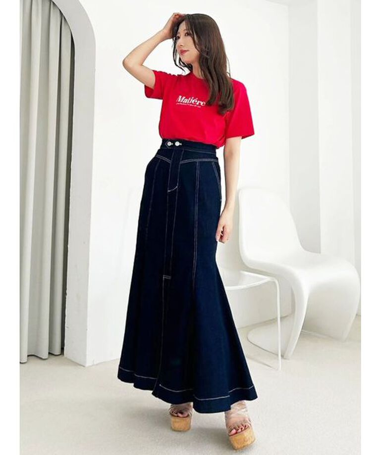 MERCURYDUO「刺繍ロゴTシャツ」|Tシャツ・カットソー|