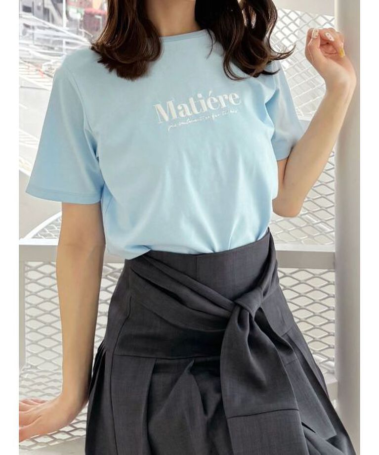 MERCURYDUO「刺繍ロゴTシャツ」|Tシャツ・カットソー|アイスブルー