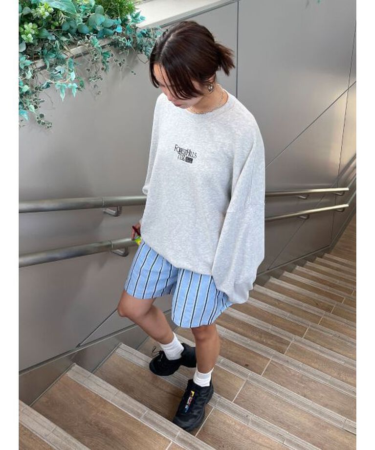 Ungrid「【WEB限定】ストライプラフハーフパンツ」|その他|