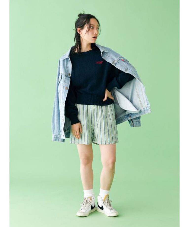 Ungrid「【WEB限定】ストライプラフハーフパンツ」|その他|