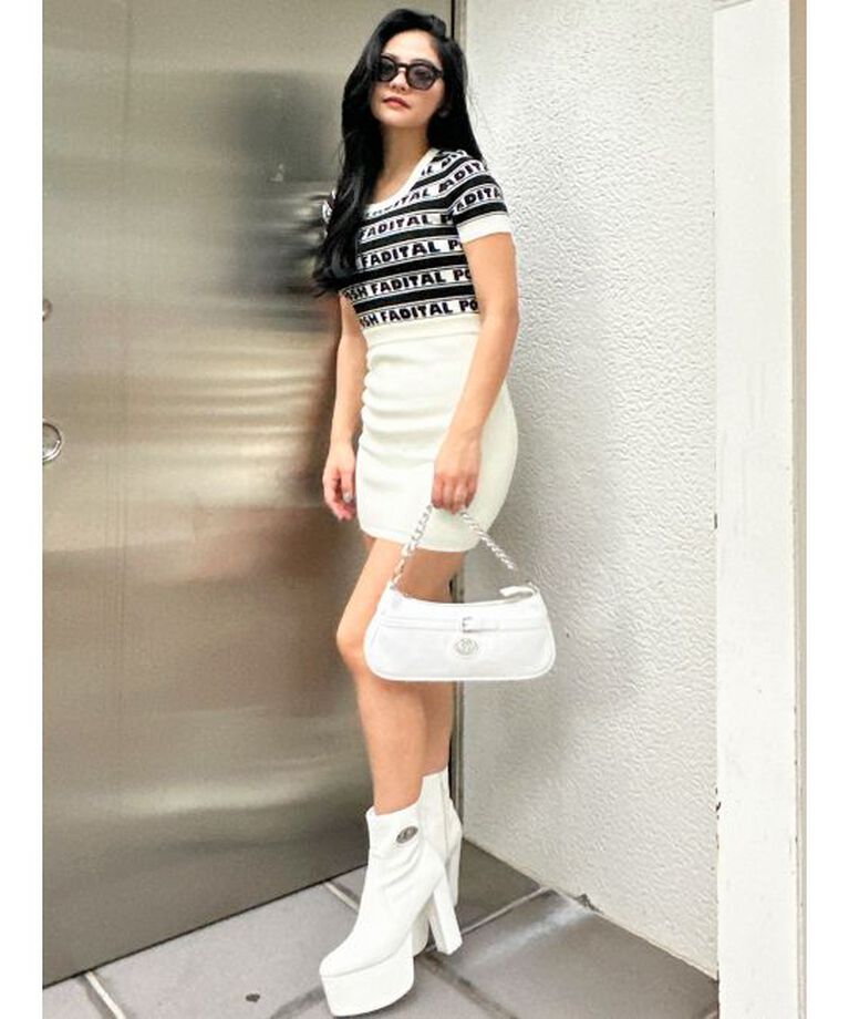 GYDA「POSH FADITAL borderニットワンピース」|ワンピース|