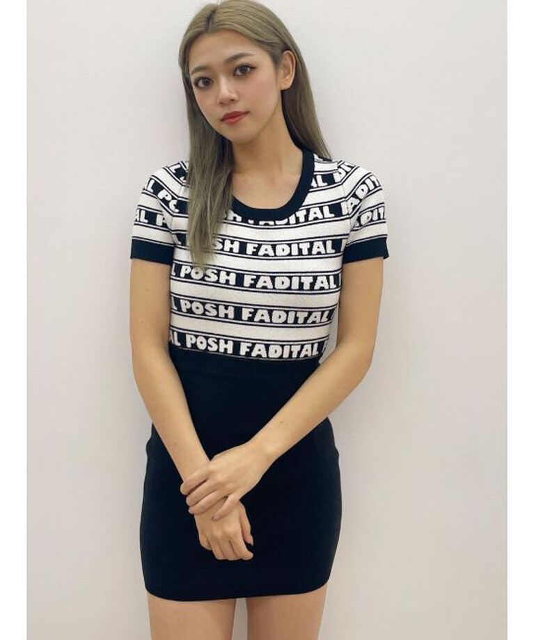 GYDA「POSH FADITAL borderニットワンピース」|ワンピース|