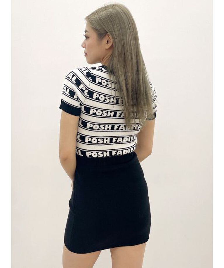 GYDA「POSH FADITAL borderニットワンピース」|ワンピース|