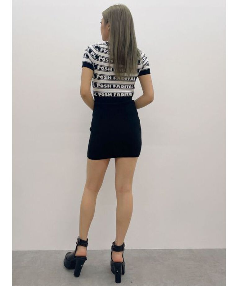 GYDA「POSH FADITAL borderニットワンピース」|ワンピース|