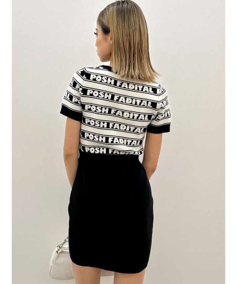 GYDA「POSH FADITAL borderニットワンピース」|ワンピース|