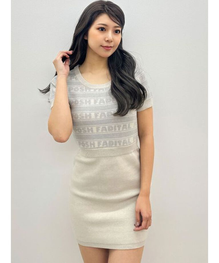 GYDA「POSH FADITAL borderニットワンピース」|ワンピース|