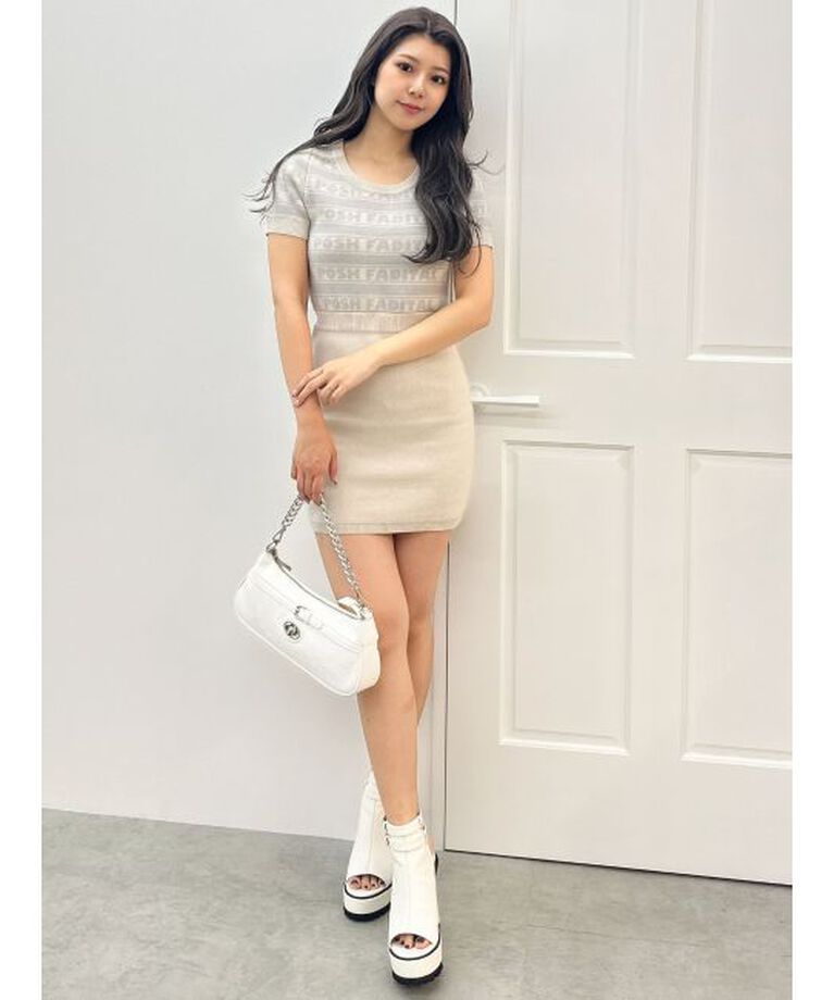 GYDA「POSH FADITAL borderニットワンピース」|ワンピース|