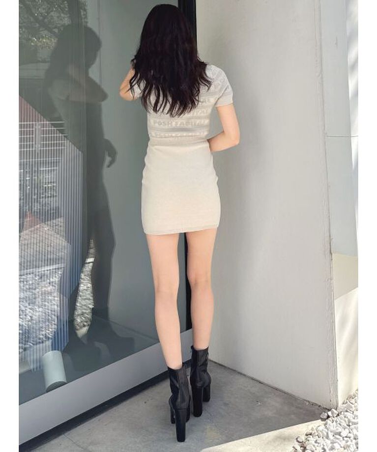 GYDA「POSH FADITAL borderニットワンピース」|ワンピース|