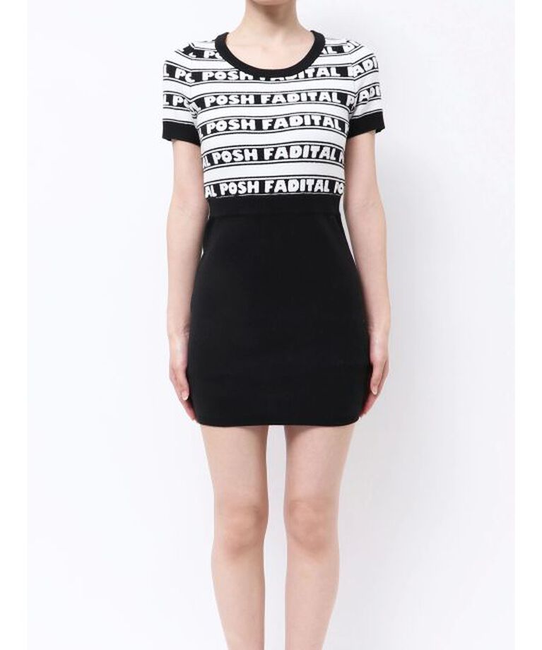 GYDA「POSH FADITAL borderニットワンピース」|ワンピース|