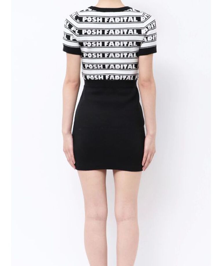 GYDA「POSH FADITAL borderニットワンピース」|ワンピース|