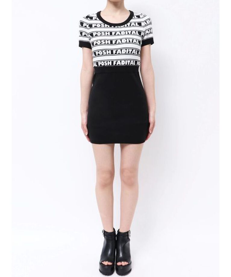 GYDA「POSH FADITAL borderニットワンピース」|ワンピース|