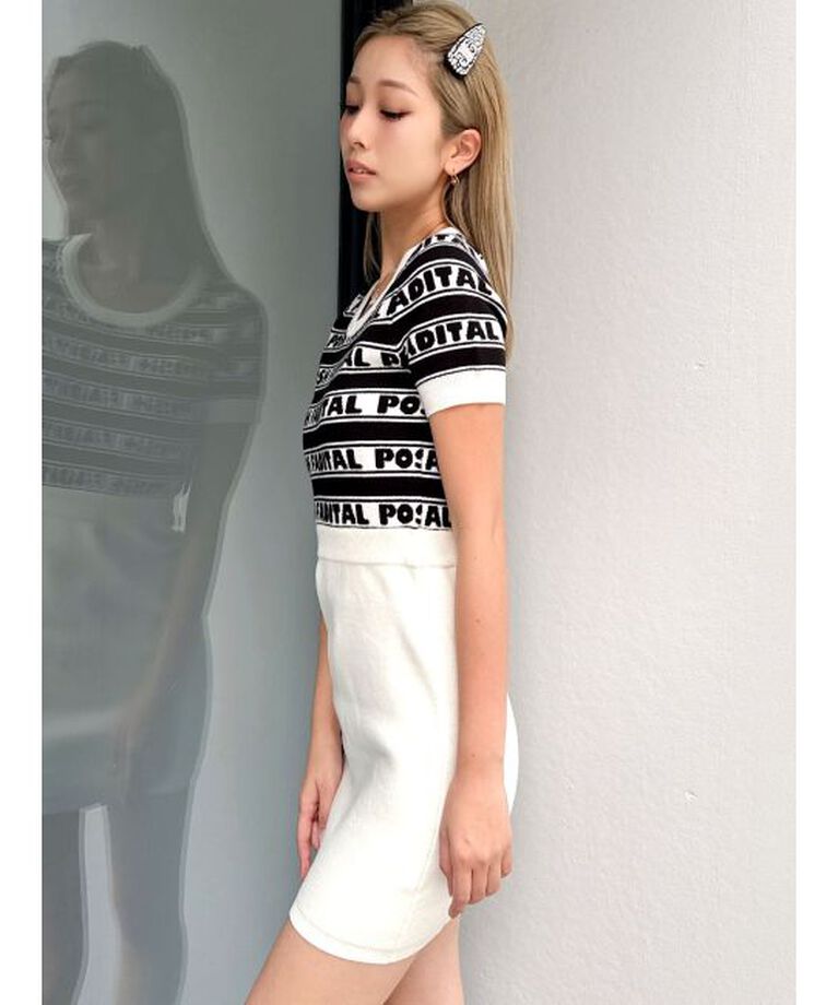 GYDA「POSH FADITAL borderニットワンピース」|ワンピース|