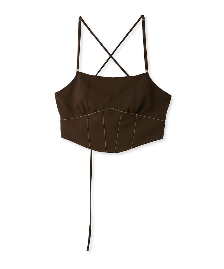 LILY BROWN Lingerie「【LILY BROWN Lingerie】ビスチェ / コルセット風レースアップ」|ベスト・ジレ|BRW
