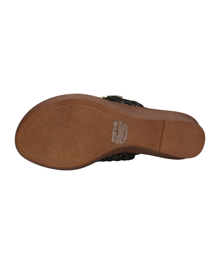 IMPORT SELECT「【ITALIAN SHOEMAKERS】ビッグバックルウェッジヒールサンダル(952339)」|サンダル|