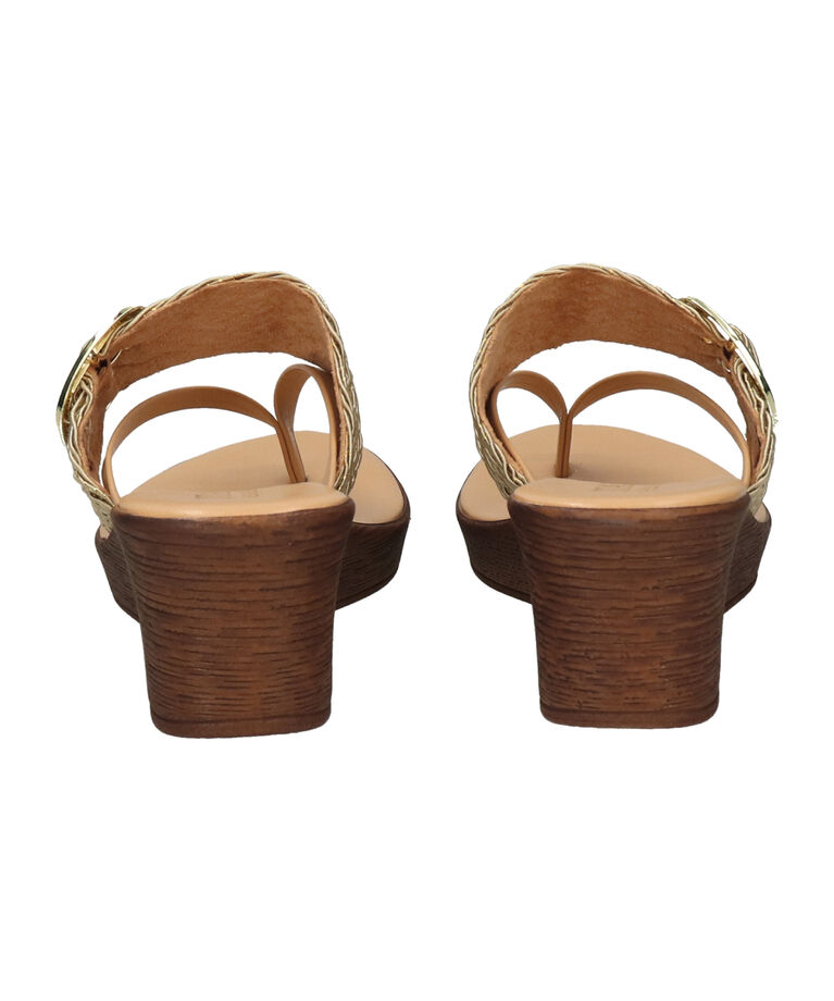 IMPORT SELECT「【ITALIAN SHOEMAKERS】ビッグバックルウェッジヒールサンダル(952339)」|サンダル|