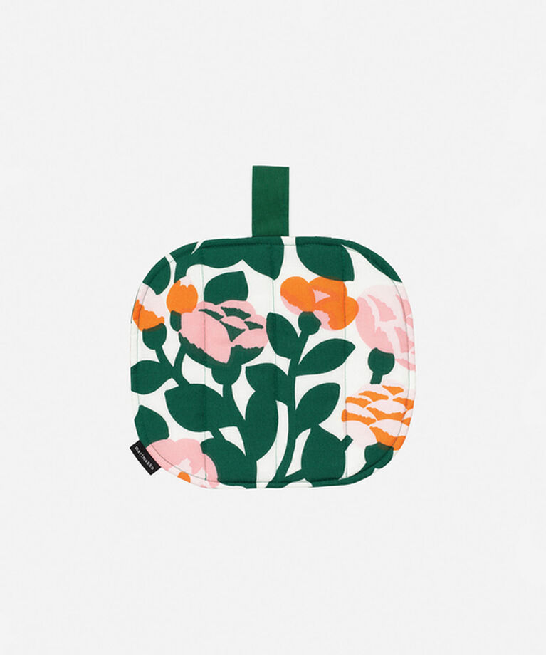 Marimekko「Pieni Green Green ポットホルダー」|その他|グリーン×オレンジ