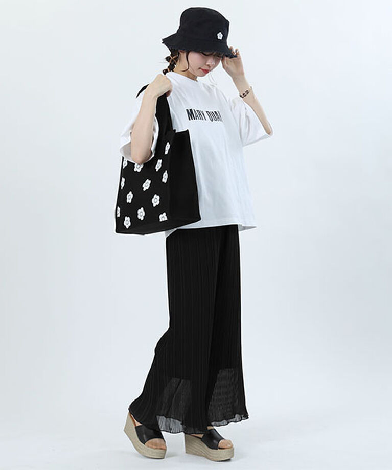 MARY QUANT「ニットジャカードデイジー トート」|トートバッグ|