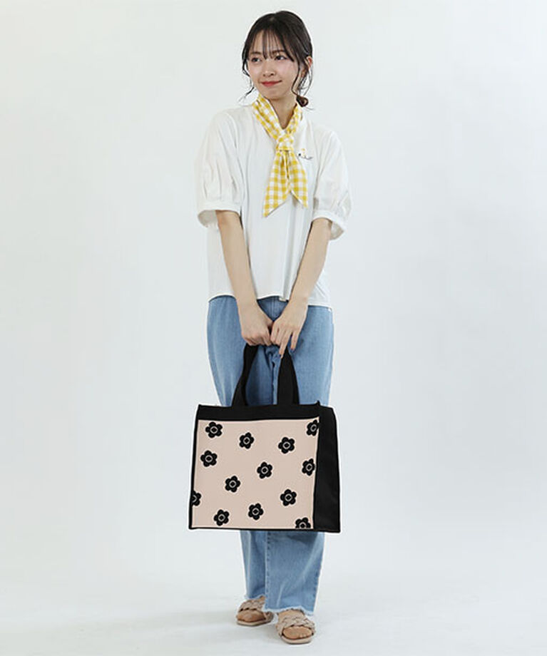 MARY QUANT「ニットジャカードデイジー トート」|トートバッグ|
