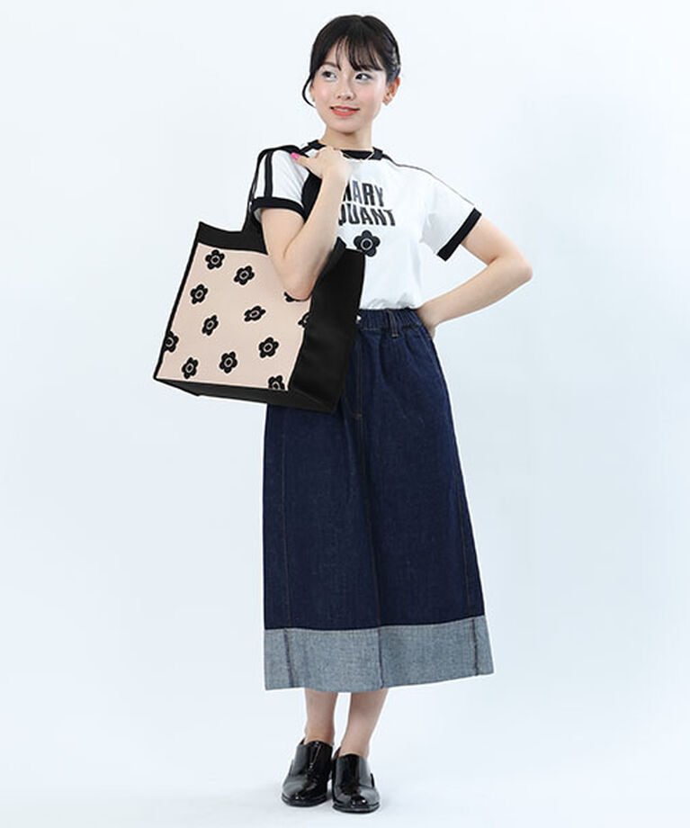 MARY QUANT「ニットジャカードデイジー トート」|トートバッグ|
