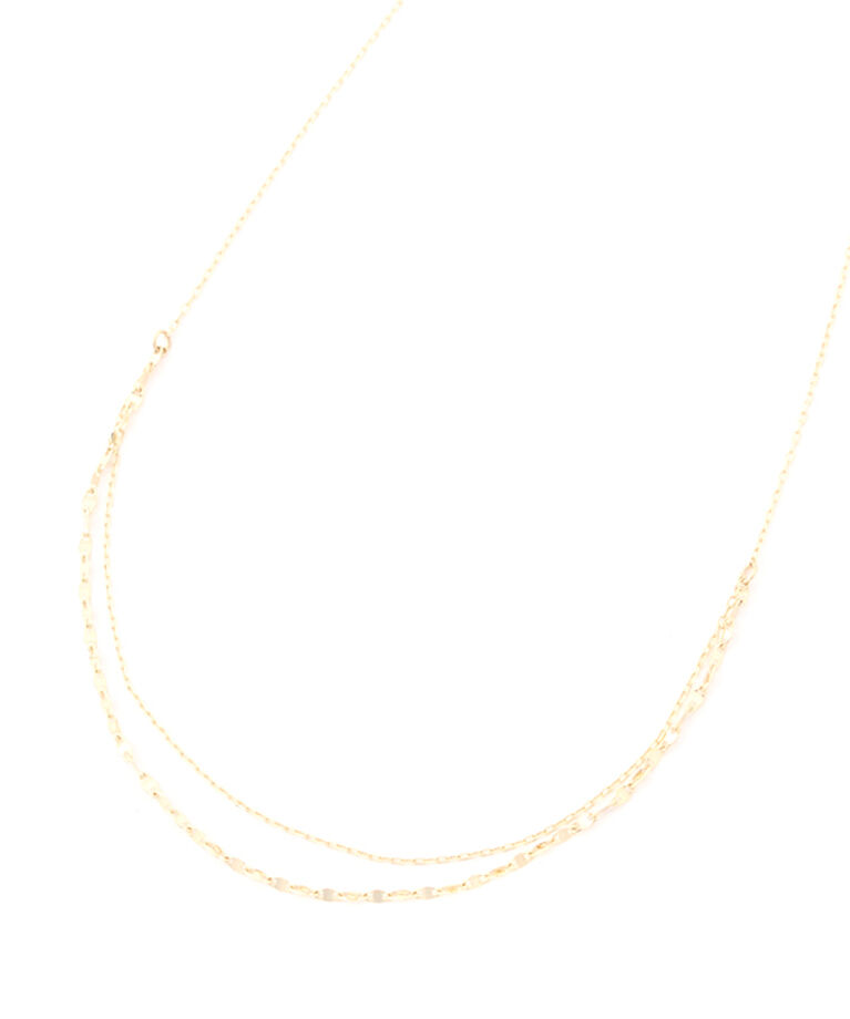 JUPITER「【K10】ダブルチェーンネックレス/40cm」|ネックレス|ゴールド