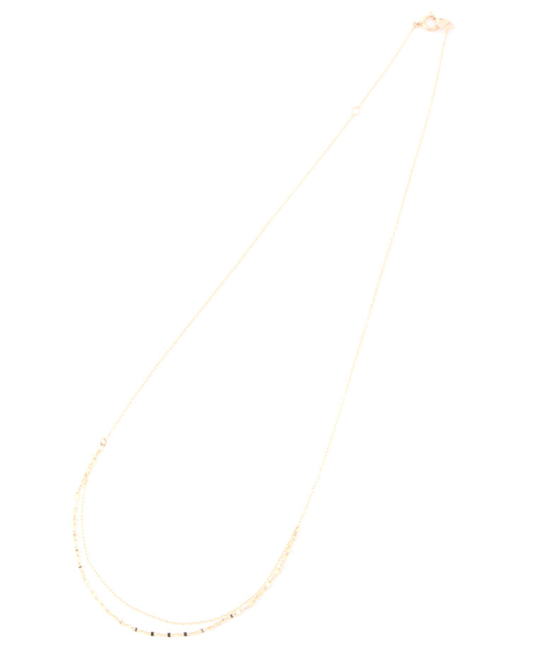 JUPITER「【K10】ダブルチェーンネックレス/40cm」|ネックレス|