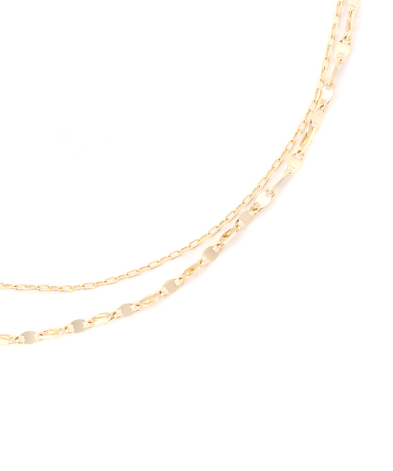 JUPITER「【K10】ダブルチェーンネックレス/40cm」|ネックレス|