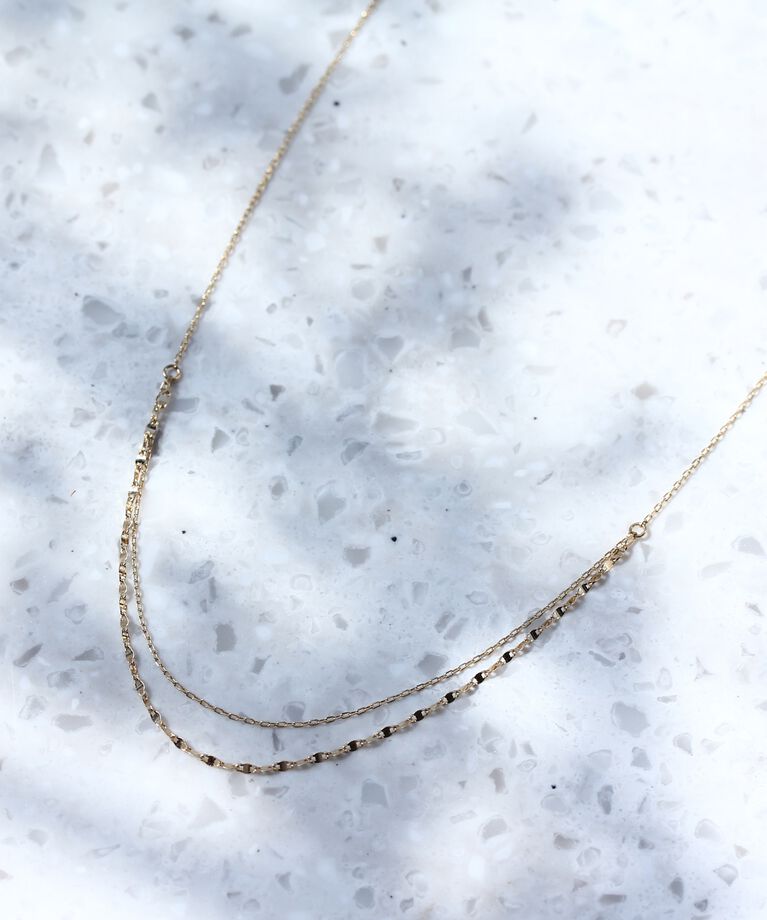 JUPITER「【K10】ダブルチェーンネックレス/40cm」|ネックレス|