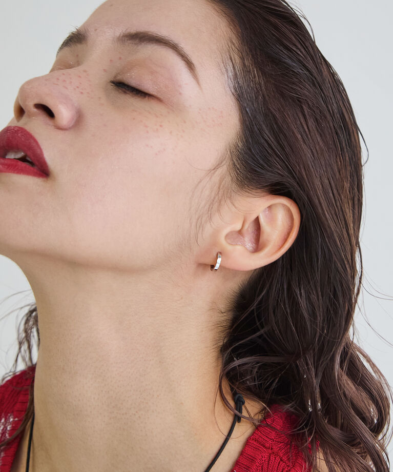 JUPITER「【K10】ストレートフープピアス/片耳/ ユニセックス/シルバー」|ピアス|
