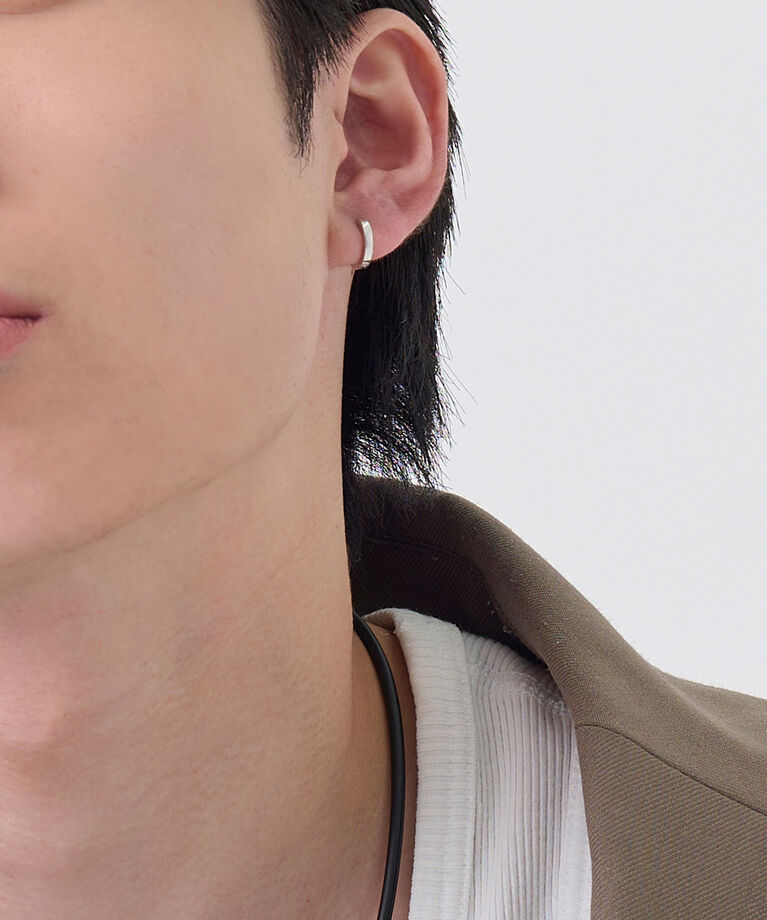 JUPITER「【K10】ストレートフープピアス/片耳/ ユニセックス/シルバー」|ピアス|