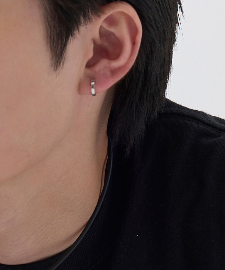 JUPITER「【K10】ストレートフープピアス/片耳/ ユニセックス/シルバー」|ピアス|