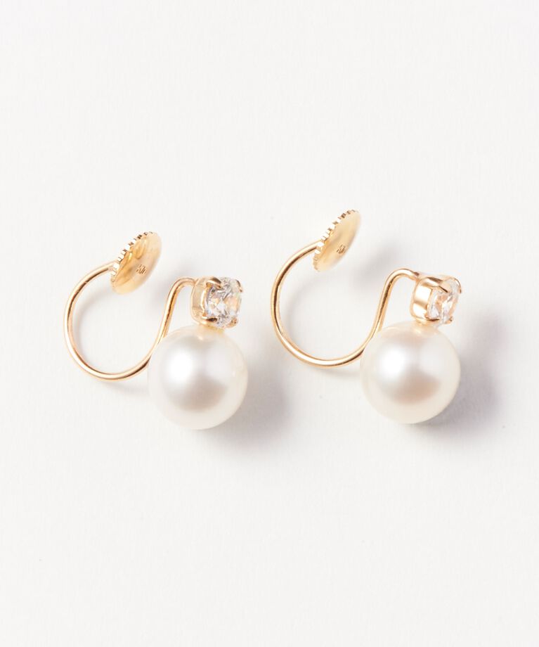 Phoebe「【K10】ジュエルパールイヤリング」|イヤリング|