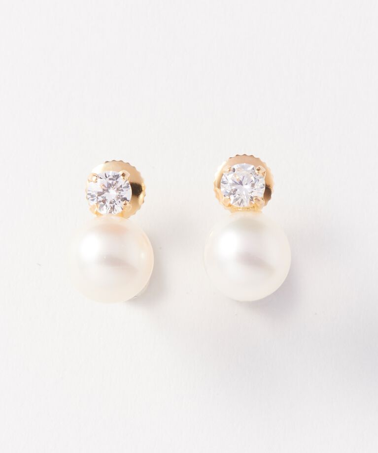 Phoebe「【K10】ジュエルパールイヤリング」|イヤリング|