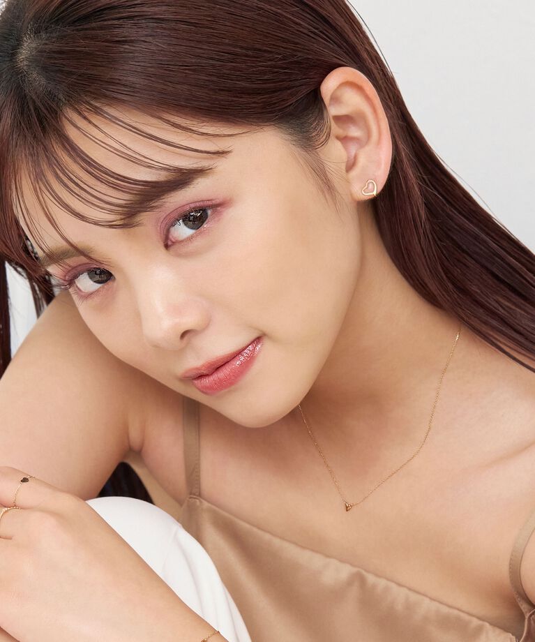 Phoebe「【K10】オープンハートイヤリング」|イヤリング|