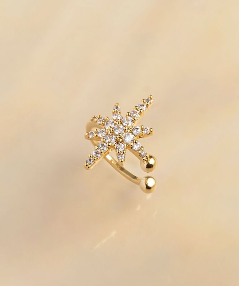 Phoebe「【金属アレルギー対応】【限定セット】ロマンティックスノーイヤリング&イヤーカフ」|イヤリング|