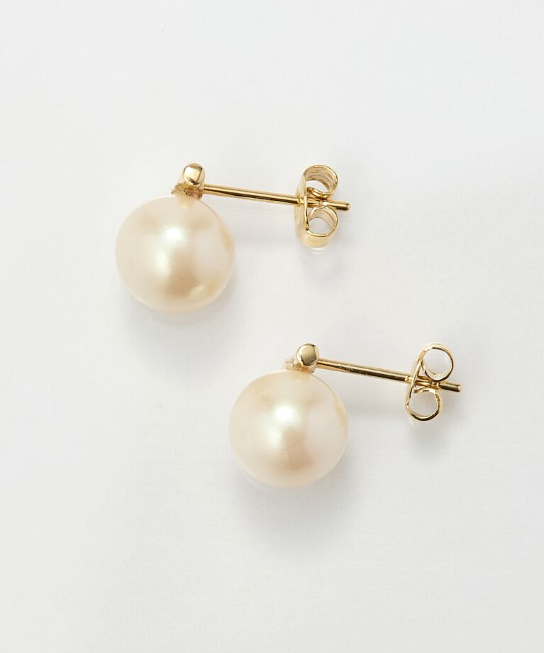 Phoebe「【金属アレルギー対応】パワーストーンバーピアス　パール」|ピアス|