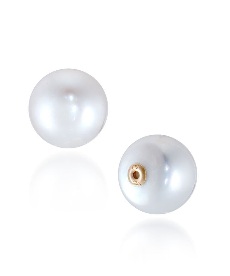 STAR JEWELRY「PEARL BACK CATCH」|ピアス|イエローゴールド