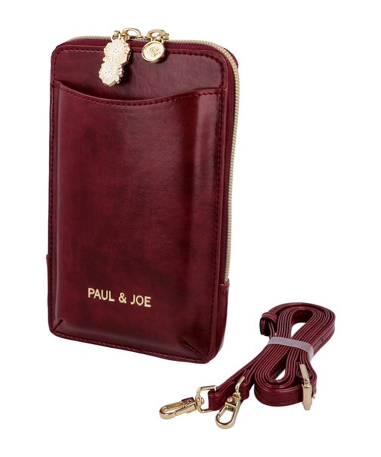 PAUL&JOE「財布機能付きスマートフォンショルダーバッグ／ポール＆ジョー・デジタルアクセサリー」|財布|ボルドー