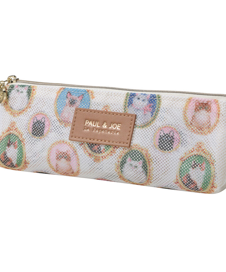 PAUL&JOE「プリントメッシュペンケース／ポール＆ジョー」|ステーショナリー|ｷｬｯﾂ･ｶﾒｵ