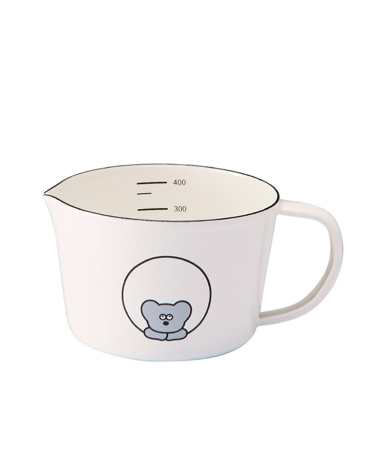 BACKYARD FAMILY「ホーロー 計量カップ 通販 ねずみのANDY グッズ メジャーカップ S ホーローメジャーカップ」|食器・キッチングッズ|ホワイト1