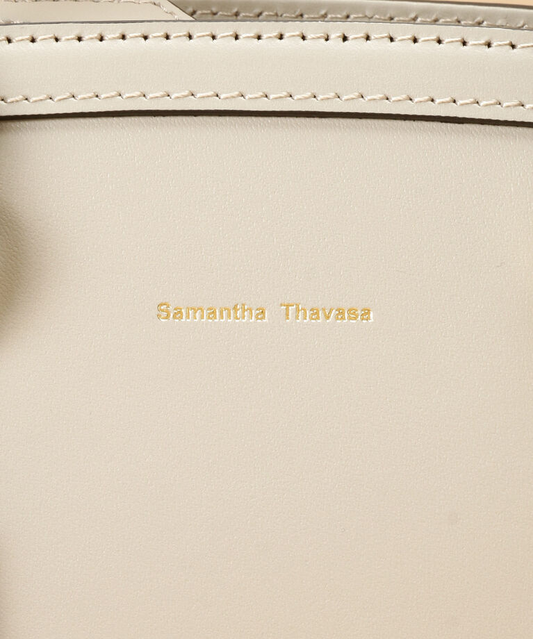 Samantha Thavasa「サークル金具デザイン レザースクエアバッグ 小サイズ」|ハンドバッグ|