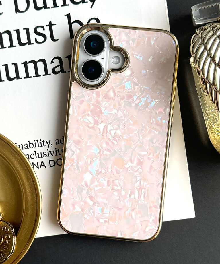 UNiCASE「Glass Shell Case iPhone16e/16/16Plus/16Pro/16ProMax/15Pro15/14/13/SE Google Pixel 8a」|モバイルケース|Pink